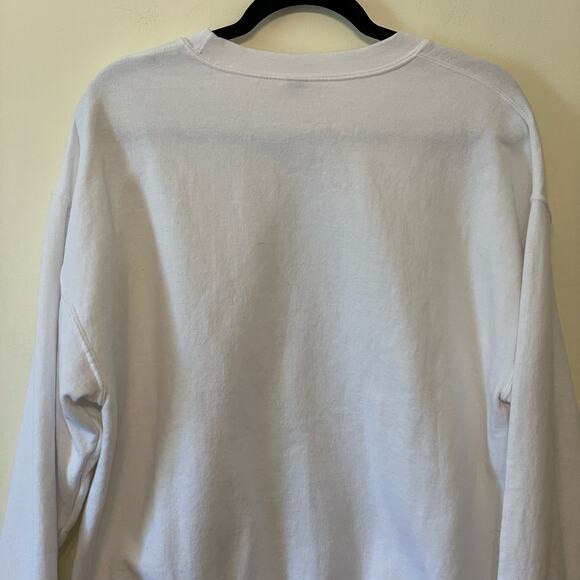 Gildan L pullover crewneck sweatshirt graphic mug shot Billy Idol singer white - Picture 6 of 7